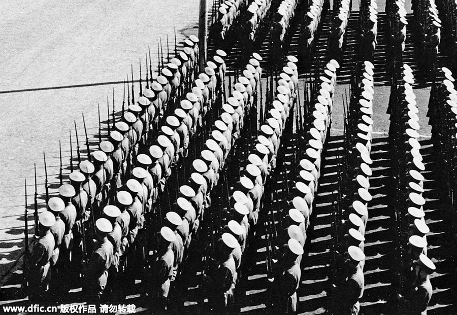 Historical images of military parades