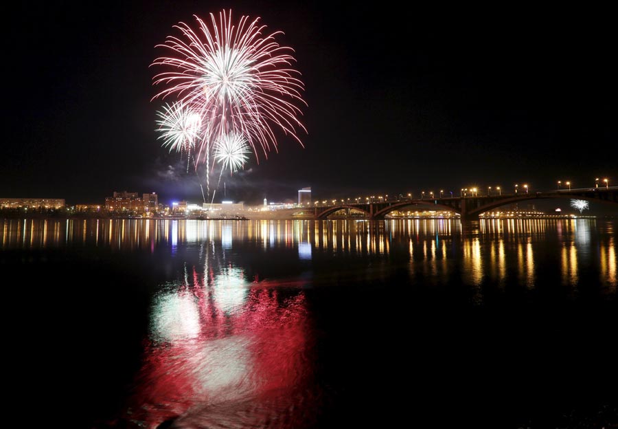 Fireworks explode across Russia to celebrate Victory Day