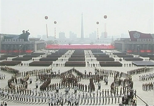 DPRK stages military parade