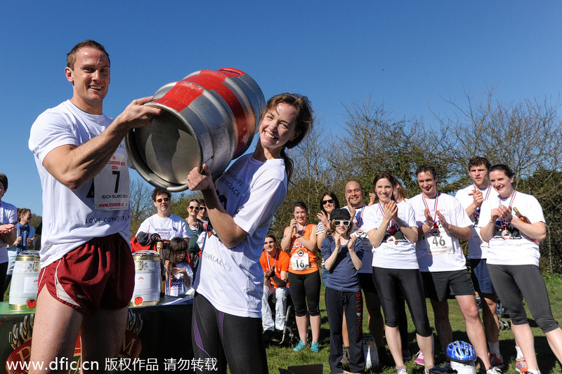 Wife carrying race in UK