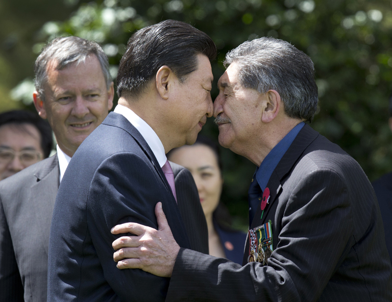 Traditional Maori welcome greets dignitaries