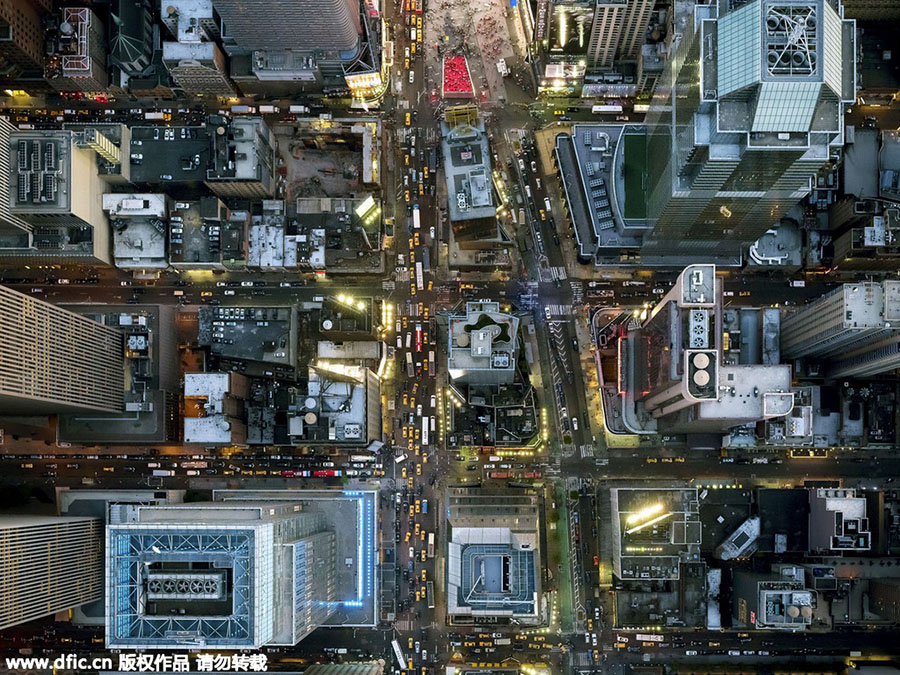 A bird's-eye view of New York City