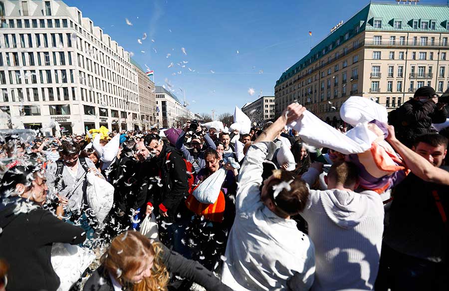 Pillow Fight Day celebrated worldwide