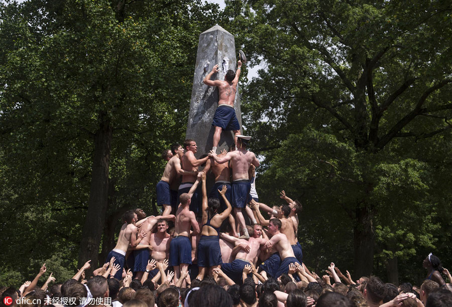 From plebe to officer: Only a gap of a hat