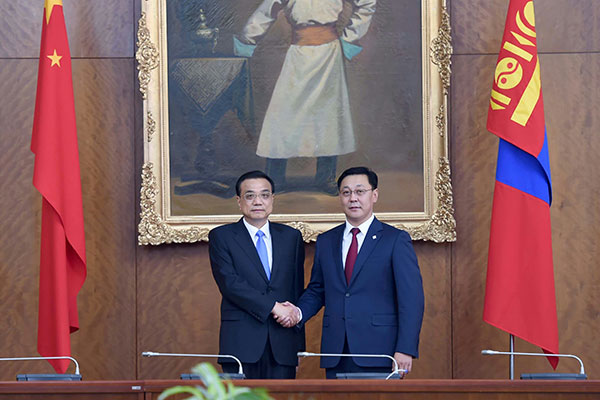 Premier Li and Mongolian PM vow further cooperation