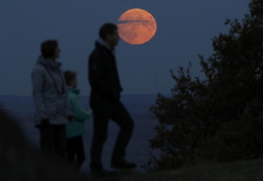 'Supermoon' shines over skies