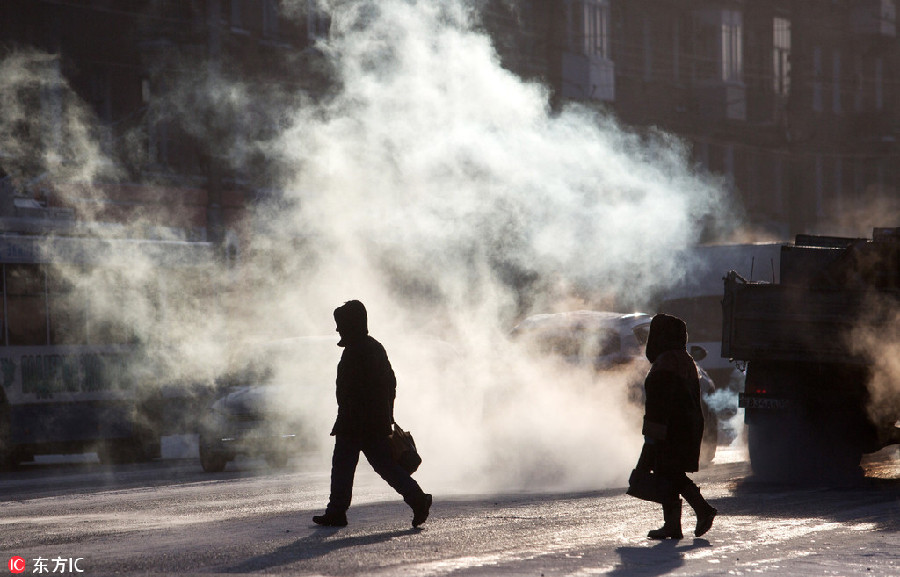 Icy winter of Siberia hits record low temperature