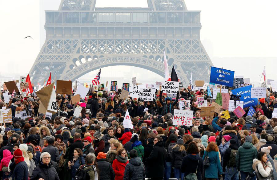 Over 1 million join anti-Trump women's marches worldwide