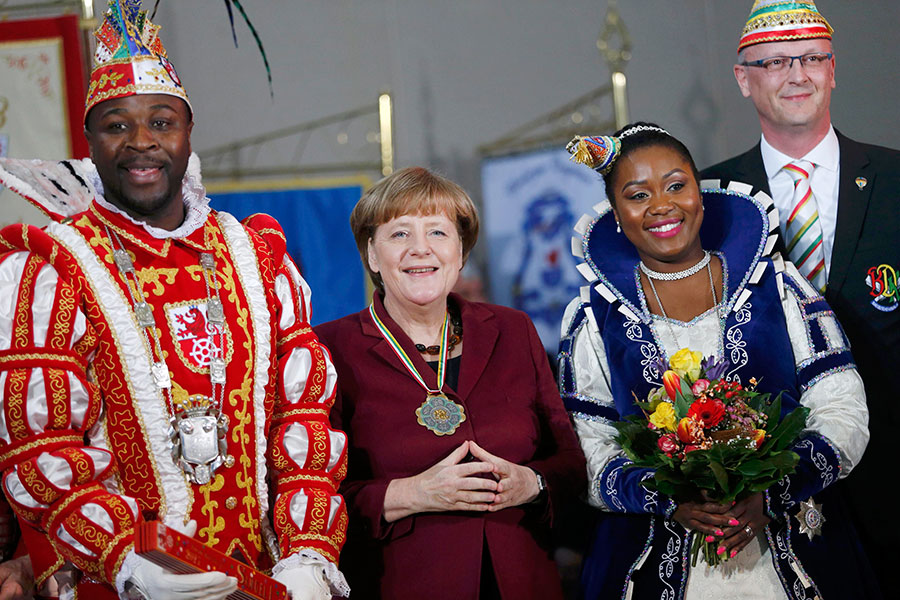 German chancellor attends carnival reception