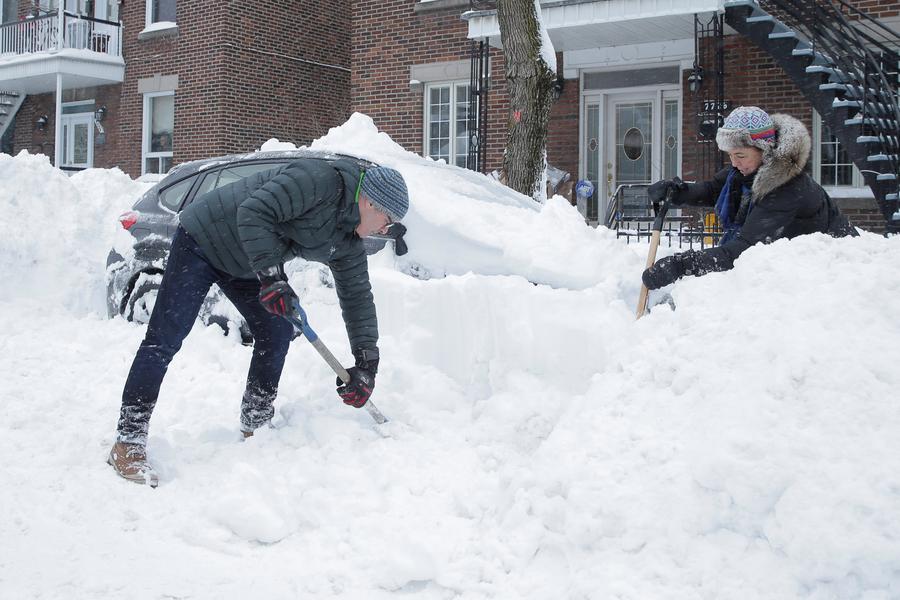 Flight cancellations persist as storm weakens in US Northeast