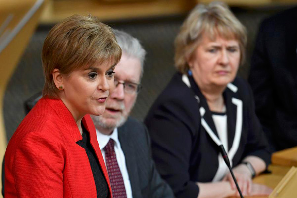 Sturgeon takes independence referendum call to Scottish parliament