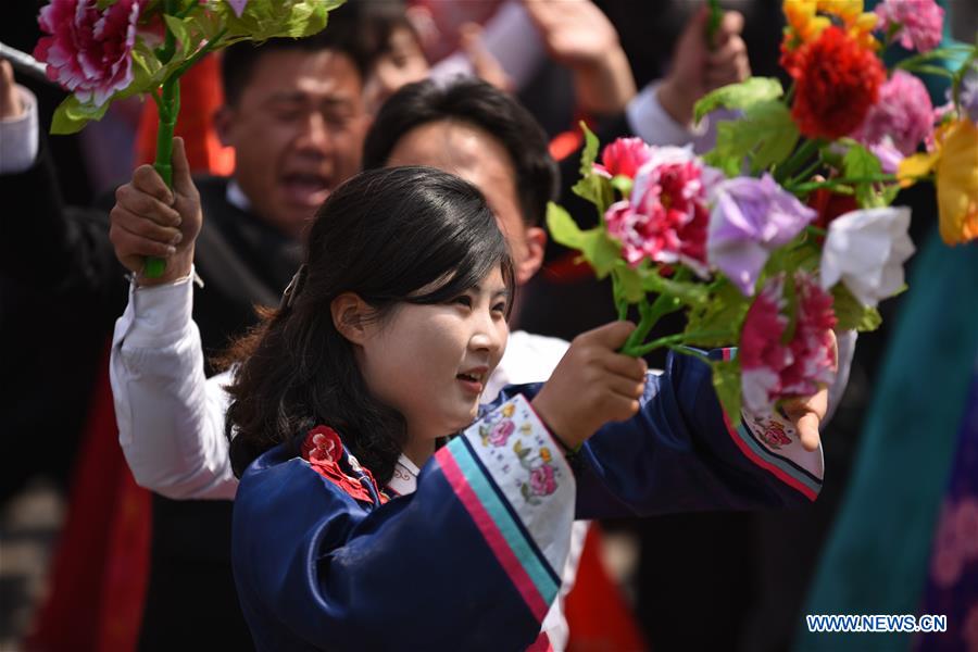 In pics: DPRK displays submarine-launched ballistic missile at military parade