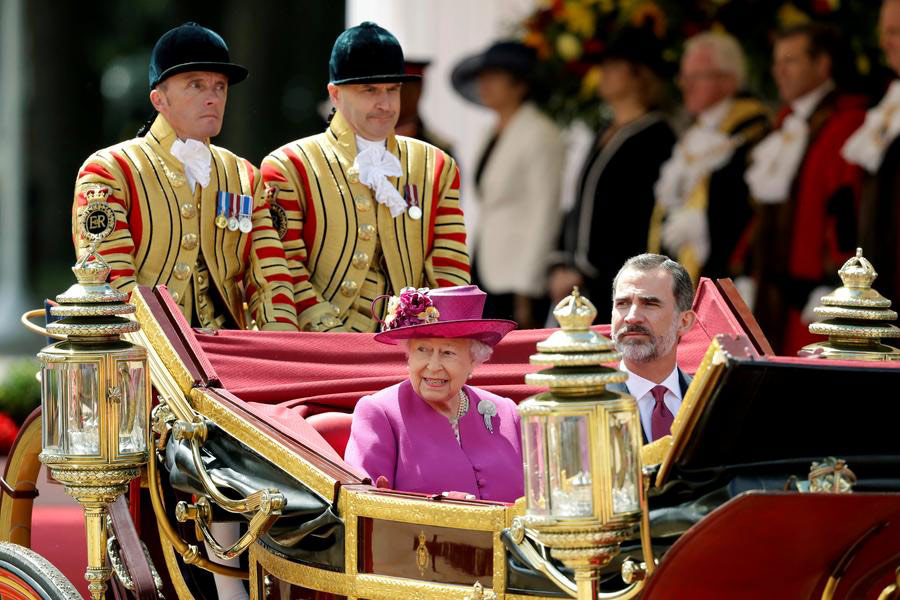 Spain's royals on state visit to Britain to cement ties